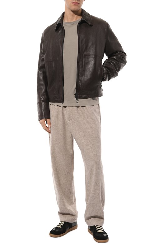 фото Кожаная куртка trussardi