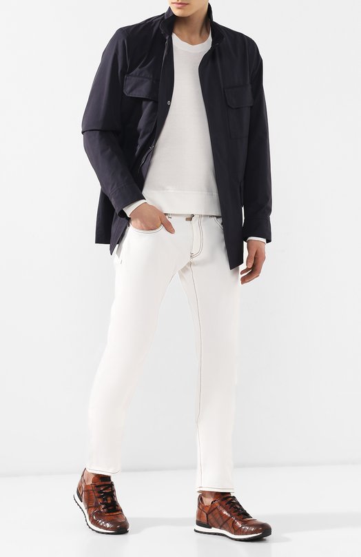 фото Кроссовки из кожи крокодила kiton