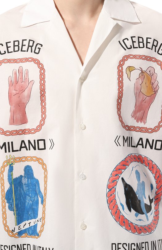 фото Хлопковая рубашка iceberg