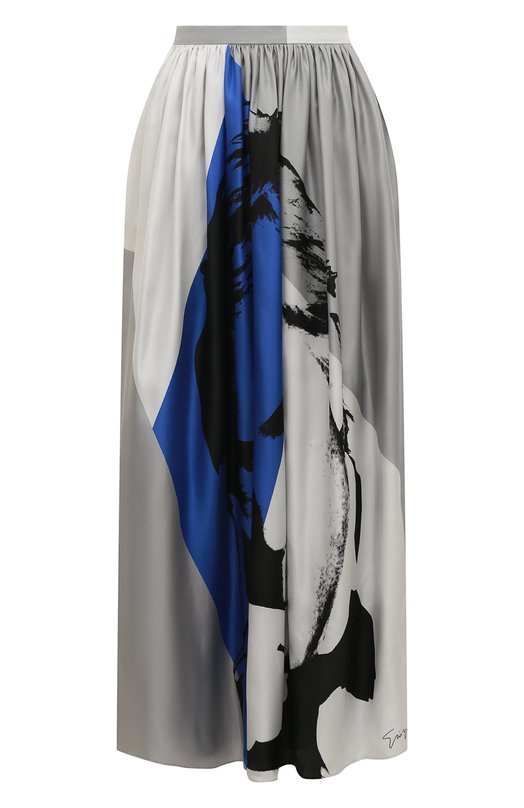 фото Шелковая юбка-миди с принтом giorgio armani