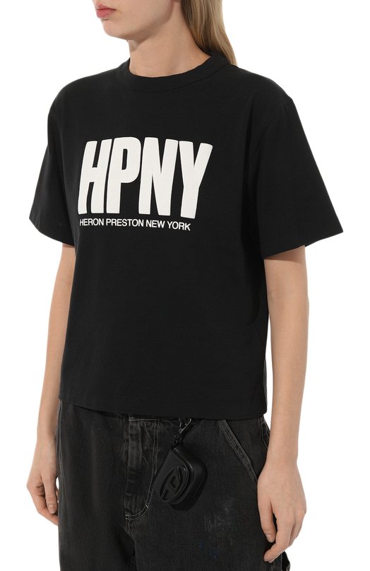 фото Хлопковая футболка heron preston