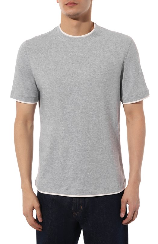 фото Хлопковая футболка brunello cucinelli