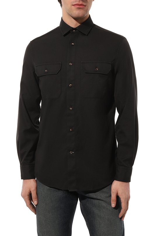 фото Хлопковая рубашка brunello cucinelli