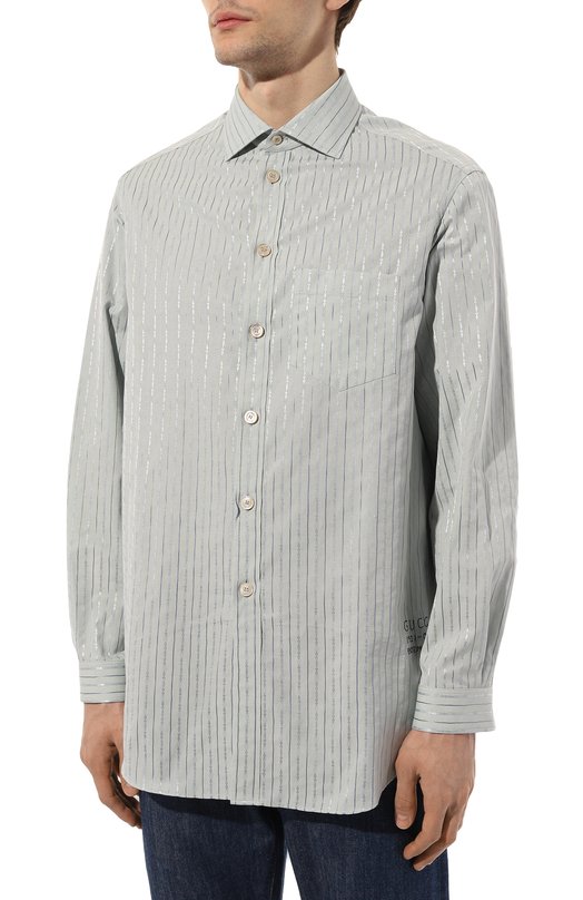 фото Рубашка из хлопка и вискозы gucci