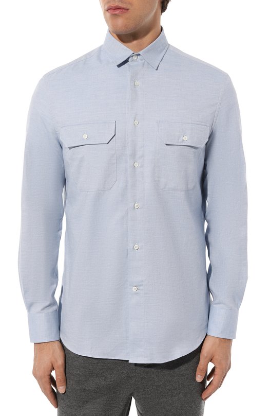 фото Хлопковая рубашка brunello cucinelli