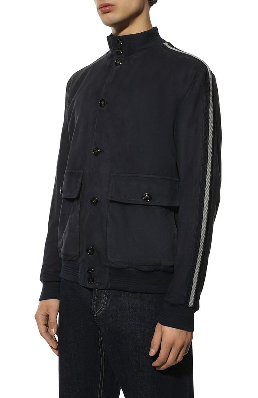 фото Замшевый бомбер kiton