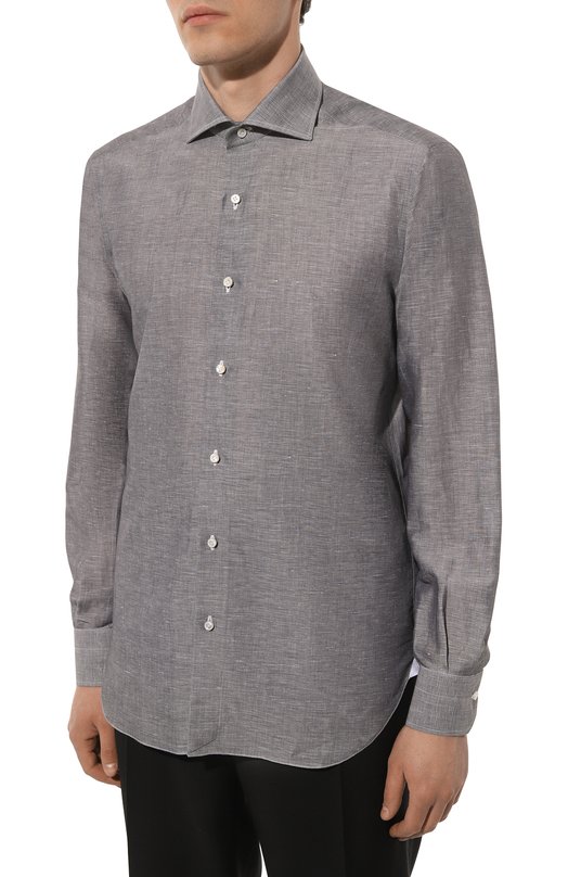 фото Рубашка изо льна и хлопка sartorio