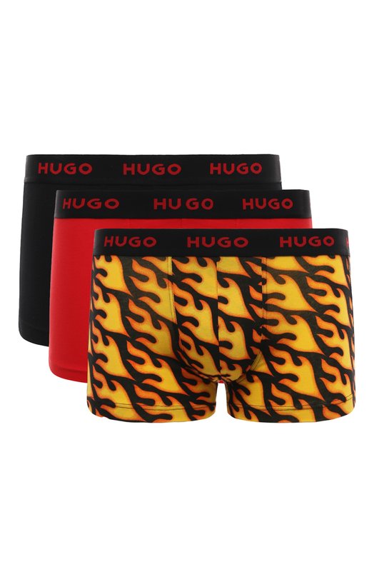 Трусы HUGO, Комплект из трех боксеров HUGO, Шри-Ланка, Красный, Хлопок: 95%; Эластан (Полиуретан): 5%;, 13465088  - купить