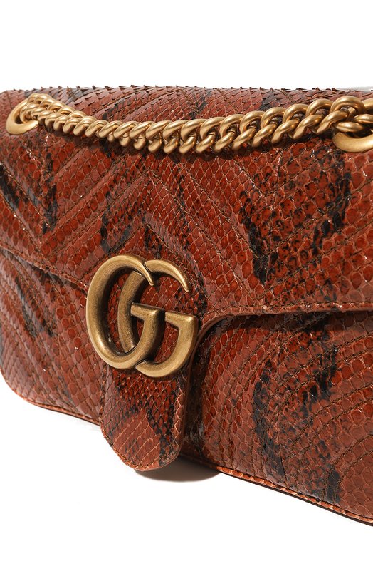 фото Сумка gg marmont small из кожи питона gucci