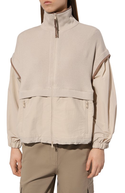 фото Комбинированная толстовка brunello cucinelli