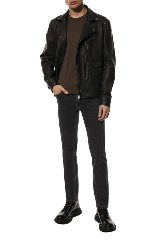 фото Кожаная куртка canali