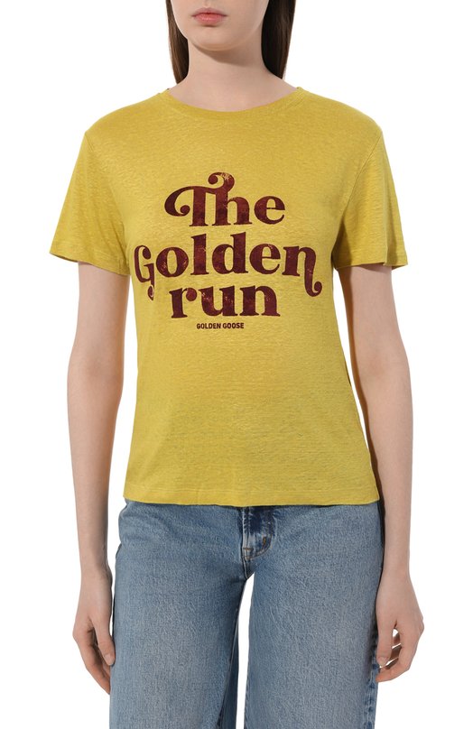фото Льняная футболка golden goose deluxe brand