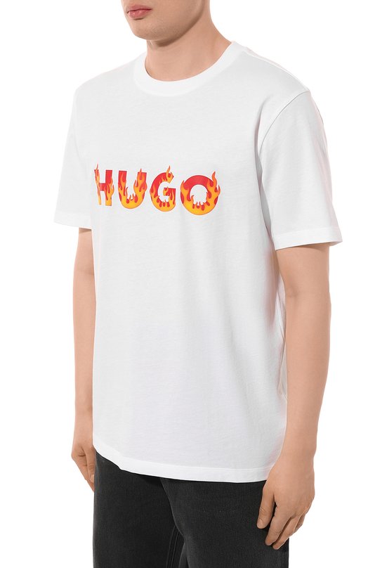 фото Хлопковая футболка hugo