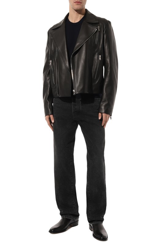 фото Кожаная куртка balmain