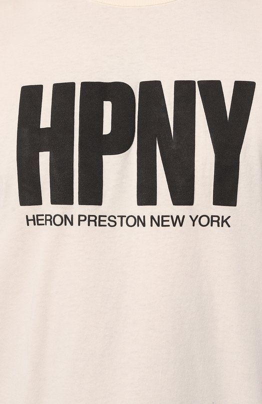 фото Хлопковая футболка heron preston