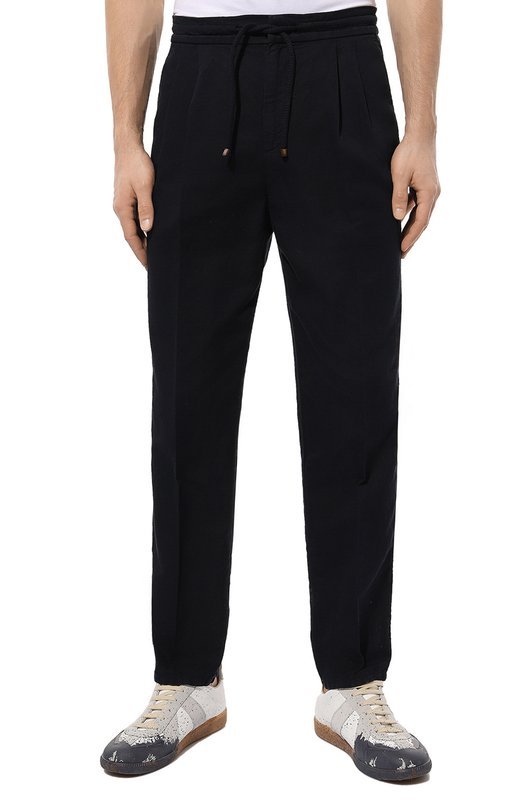 фото Брюки изо льна и хлопка brunello cucinelli