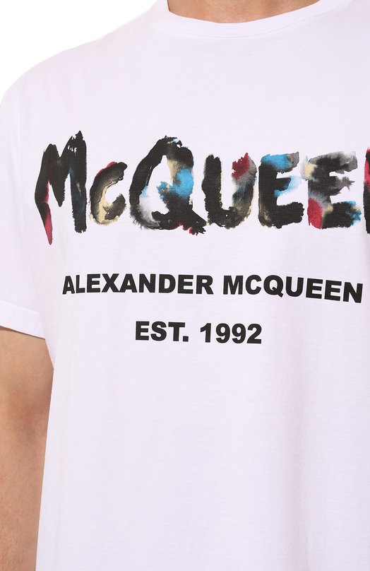 фото Хлопковая футболка alexander mcqueen