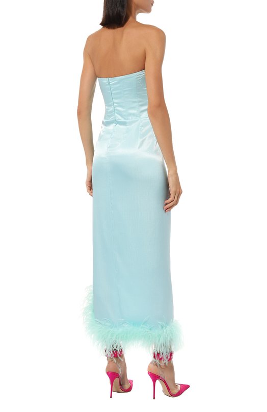 фото Платье с отделкой перьями sasha kim