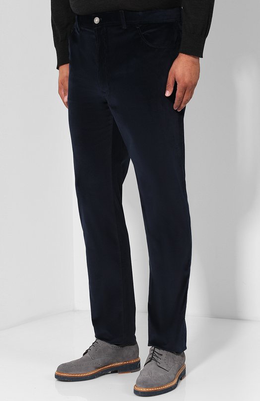 фото Хлопковые брюки прямого кроя brioni