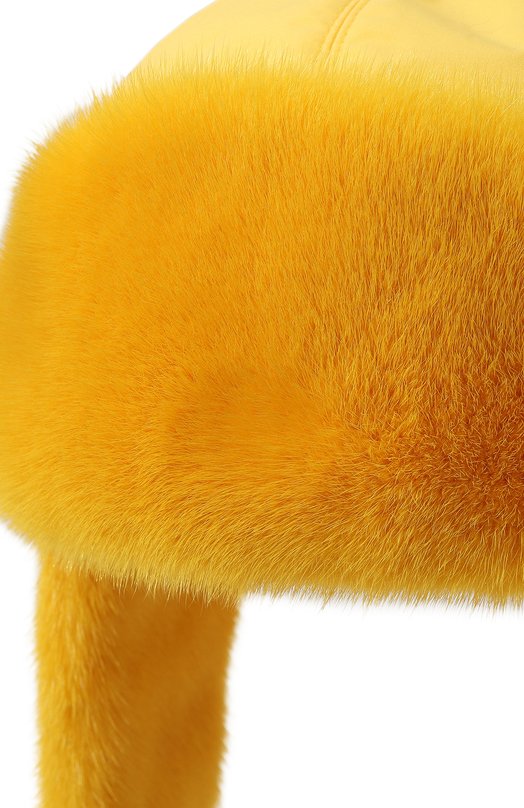 фото Шапка-ушанка дарья с отделкой из меха норки furland