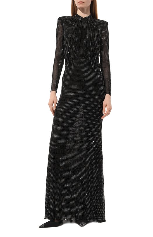 фото Платье с отделкой стразами self-portrait