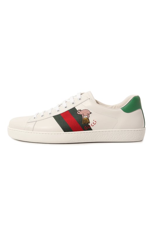 фото Кожаные кеды ace gucci