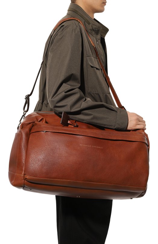 фото Кожаная дорожная сумка brunello cucinelli