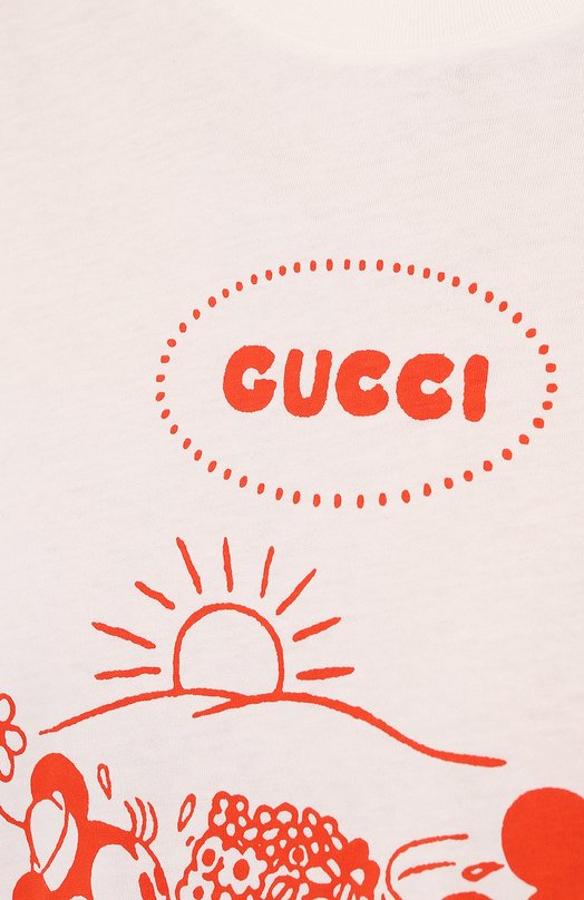 фото Хлопковая футболка disney x gucci gucci