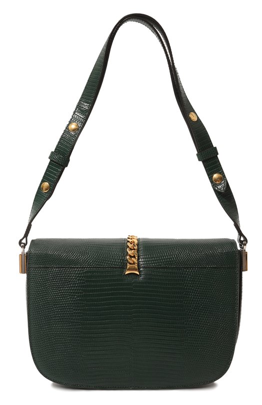 фото Сумка sylvie 1969 small из кожи ящерицы gucci