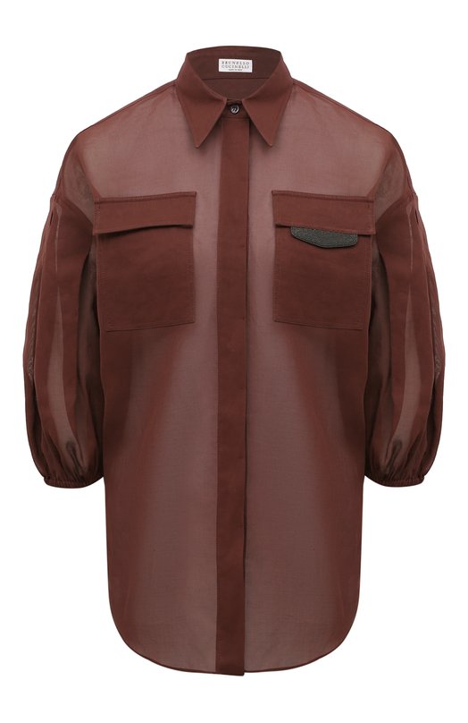 фото Хлопковая блузка brunello cucinelli