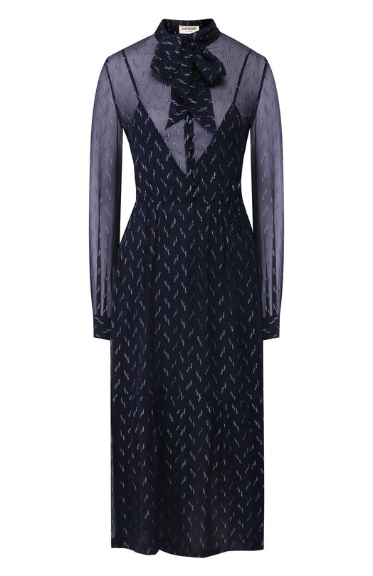 фото Шелковое платье saint laurent