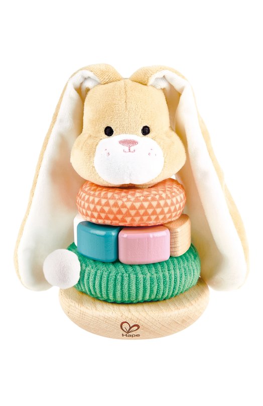 Развивающая игрушка-неваляшка Кролик Hape. Цвет: разноцветный
