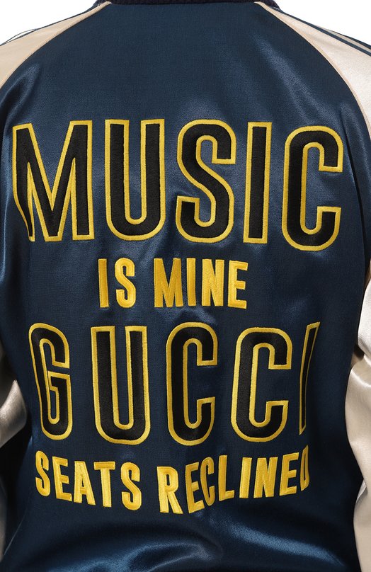 фото Бомбер из хлопка и вискозы gucci