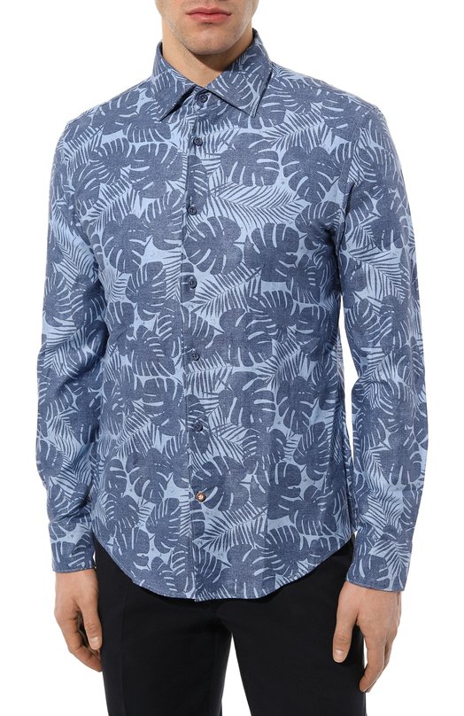 фото Рубашка из хлопка и льна boss