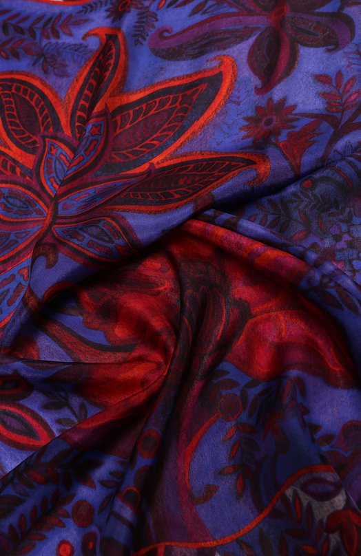 фото Шелковый платок орнамент цветы gourji