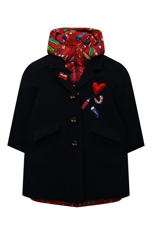 Шерстяное пальто с пуховой курткой Dolce & Gabbana