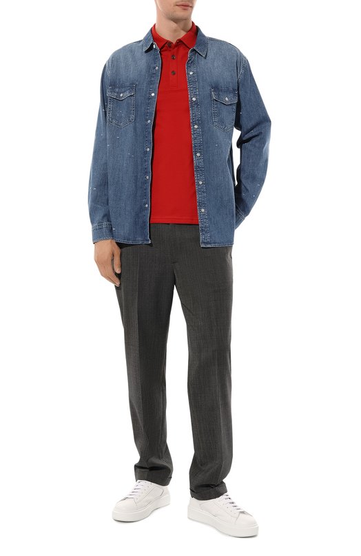 фото Хлопковое поло boss orange