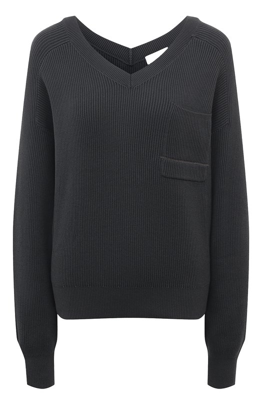 Хлопковый пуловер Brunello Cucinelli. Цвет: серый