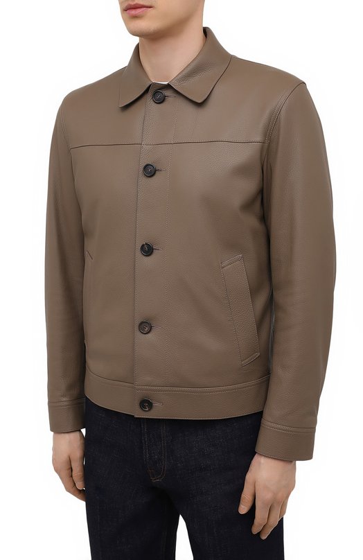 фото Кожаная куртка brioni