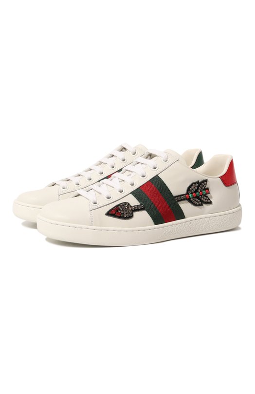 фото Кожаные кеды new ace gucci