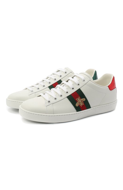 фото Кожаные кеды new ace gucci