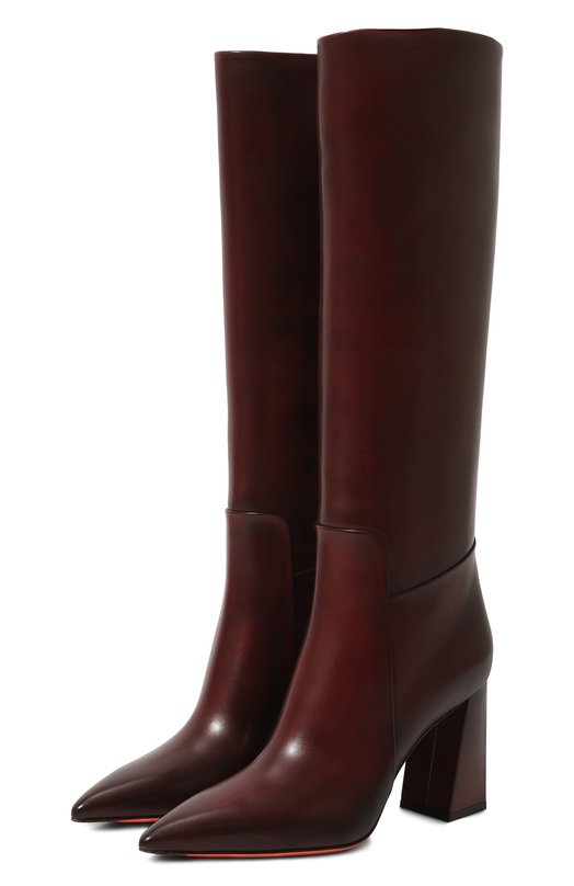 фото Кожаные сапоги santoni
