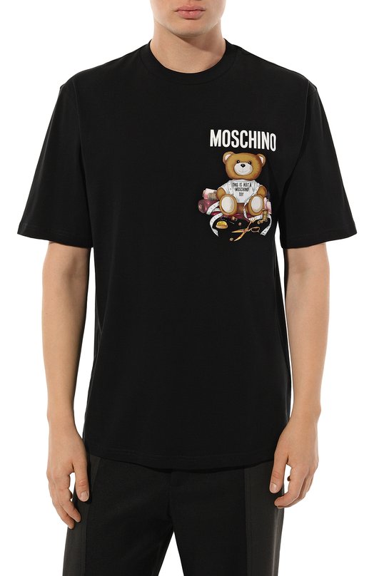 фото Хлопковая футболка moschino