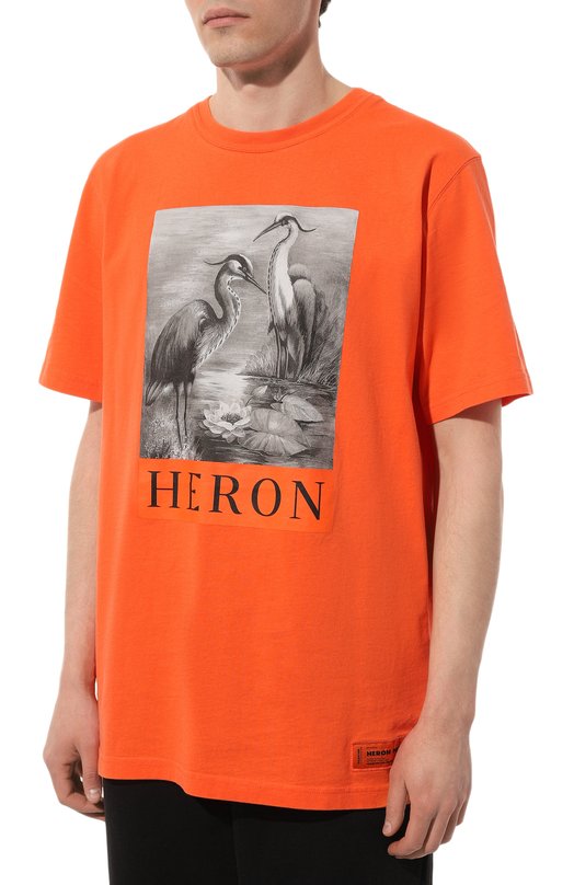 фото Хлопковая футболка heron preston