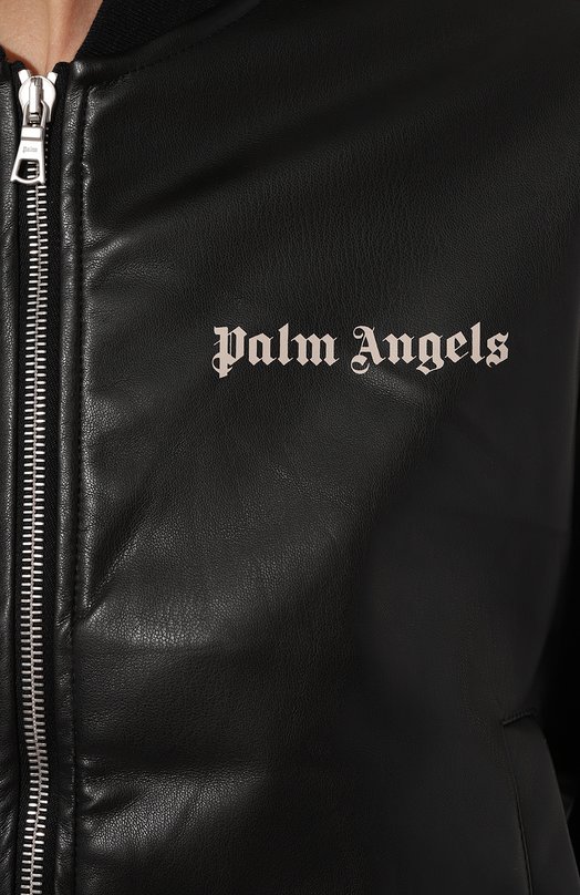 фото Бомбер из экокожи palm angels