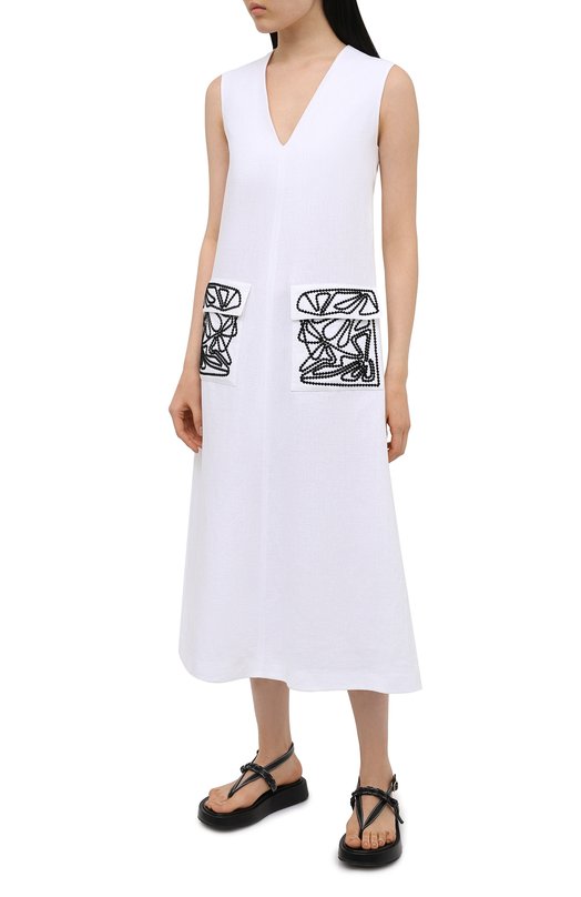 фото Льняное платье loro piana