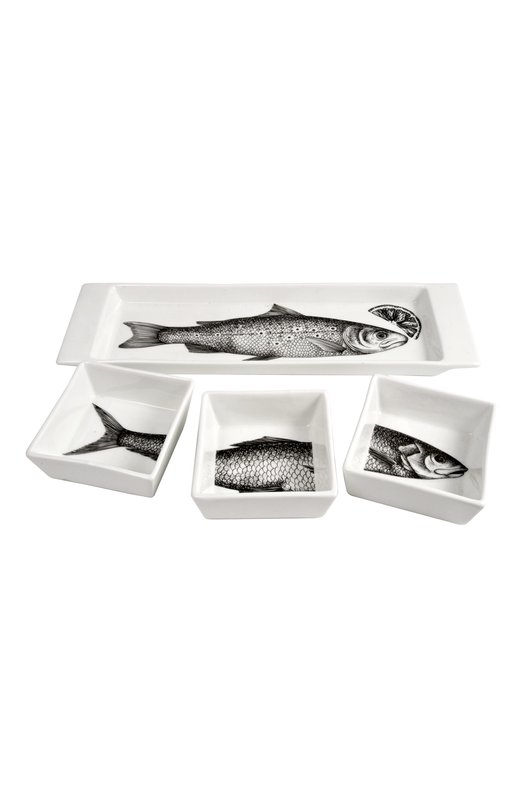 фото Набор из четырех тарелок pesci fornasetti
