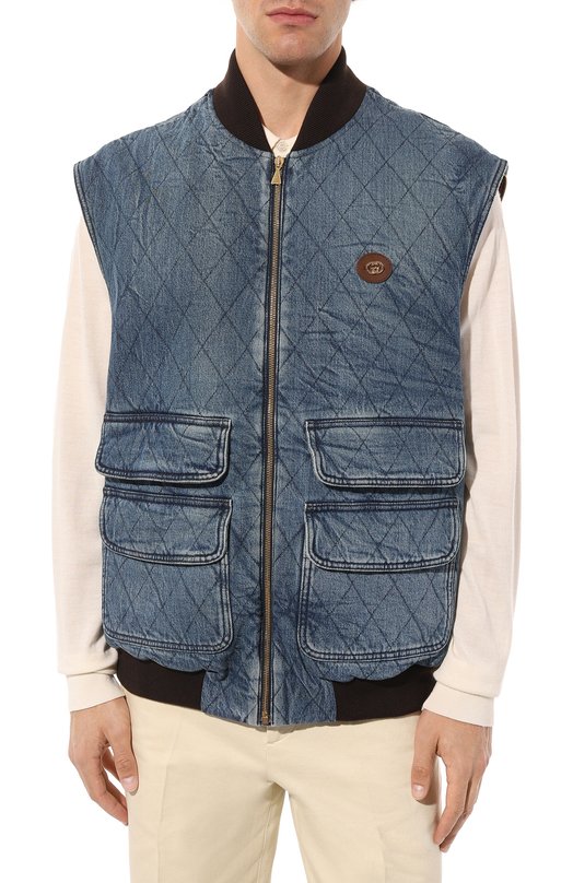 фото Комбинированный бомбер gucci