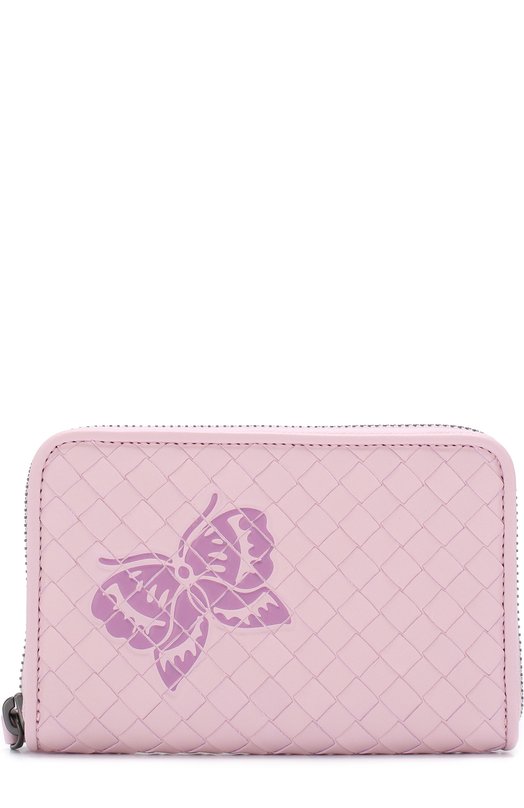 фото Кожаный кошелек с плетением intrecciato и аппликацией bottega veneta