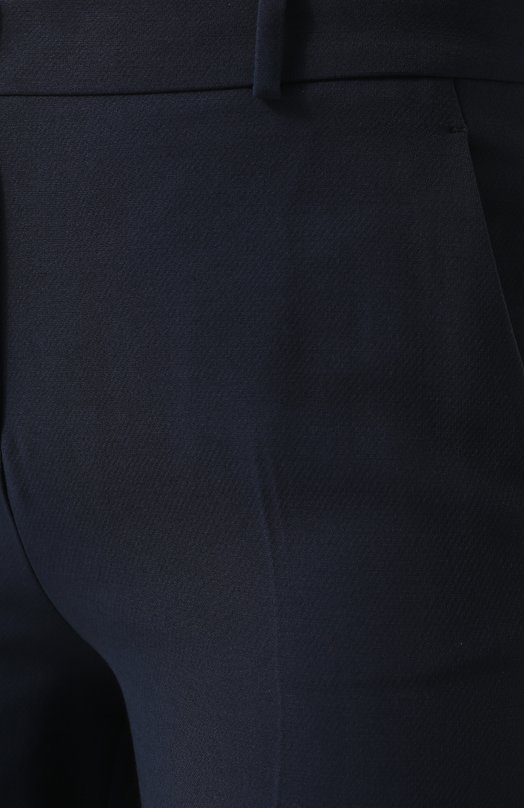 фото Однотонные брюки из смеси шерсти и шелка со стрелками loro piana